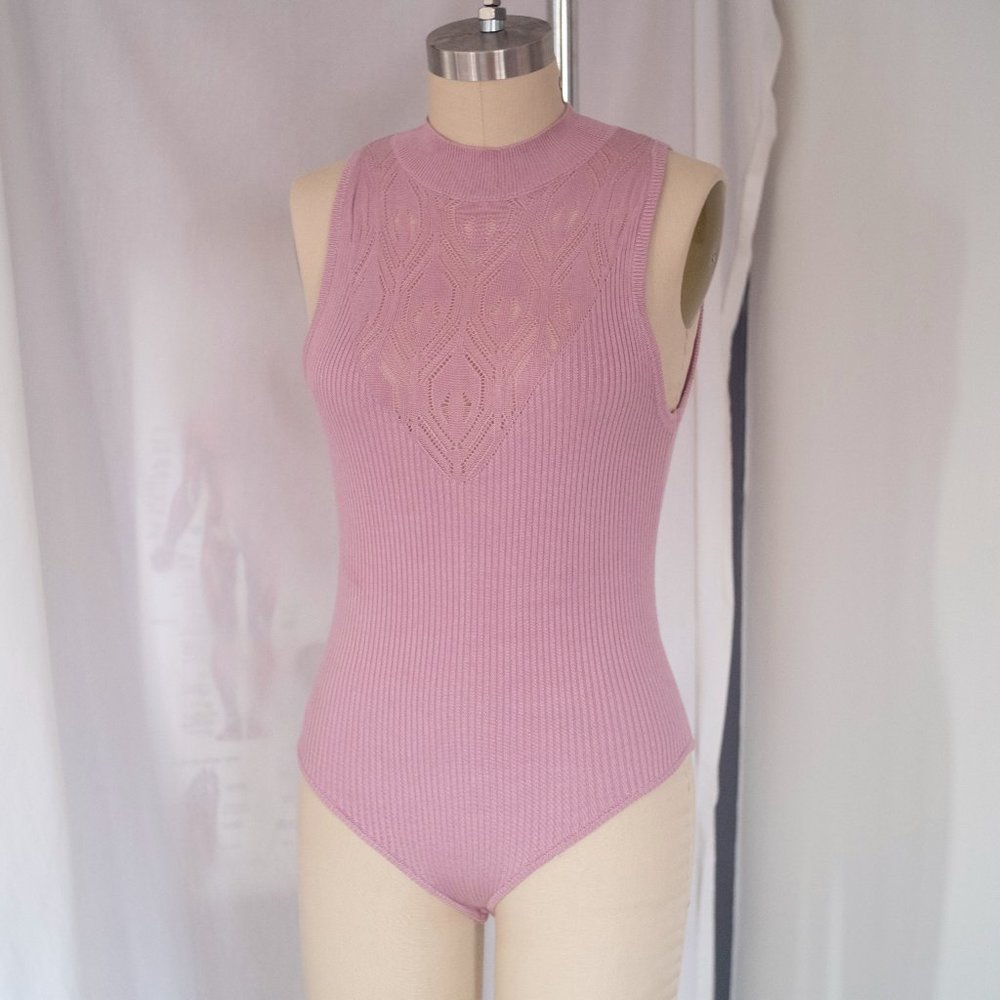 Free People Lilac Purple Lace Bodysuit